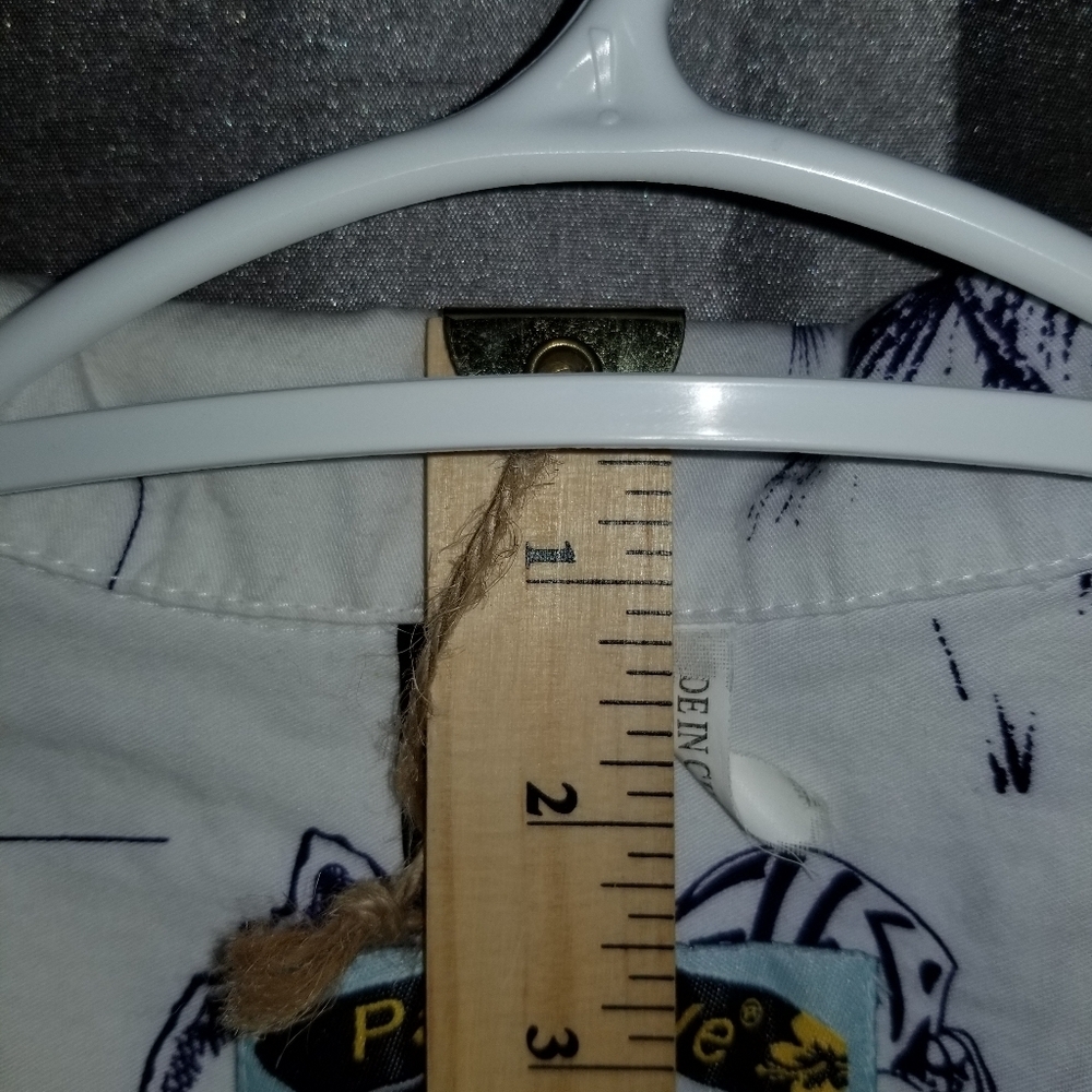 Palmwave Short Sleeve 100% Cotton Hawaiian Button Up Label Reads Size Small - Picture 11 of 12
